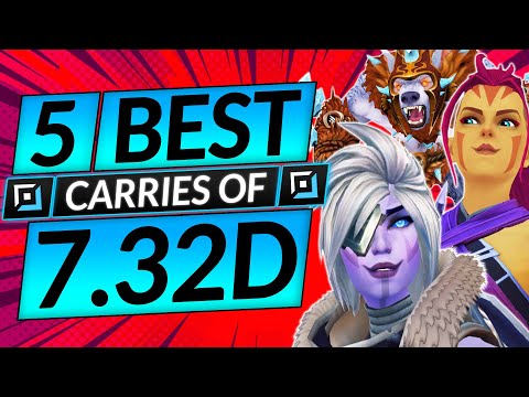 5 BEST CARRY HEROES for 7.32D - HIGHEST WINRATE PICKS - Position 1 - Dota 2 Guide