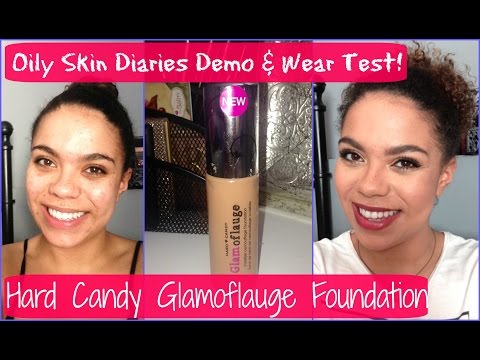 NEW Hard Candy Glamoflauge Foundation: Oily Skin Diaries Review/Demo | samantha jane Video