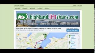 preview picture of video 'Adding a journey to highland.liftshare.com'