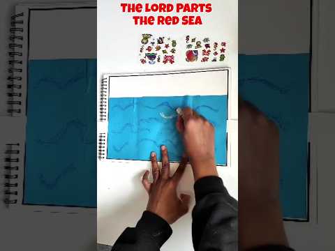 🌊God Made a Way Through the Sea! ✨| 📖 Exodus 14 | 🎨Red Sea Easy Bible Craft #sundayschoolcraft #diy