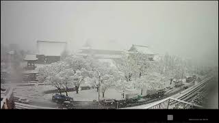 2022/01/22 京都府南部に「大雪警報」発表 京都ライブカメラ  京都市内情報カメラ Kyoto Live Camera【4K】