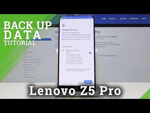 How to Backup Data in LENOVO Z5 Pro - Create Backup Account