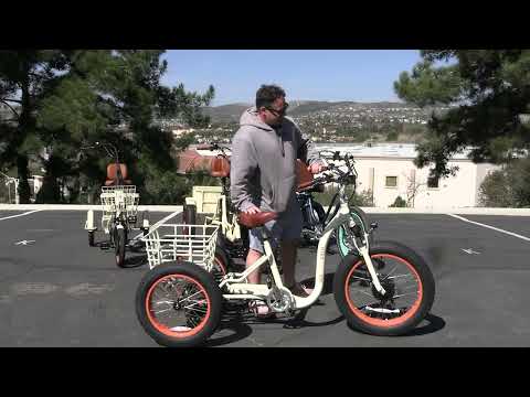 4 Electric Trikes with MASSIVE Baskets – Perfect for Grocery Runs!