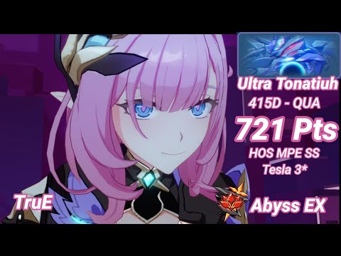 Redlotus D415: Ultra Tonatiuh (QUA) 721 Pts - HOS MPE(SSS) SS Tesla 3* [Honkai 5.9]