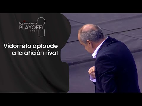 Txus Vidorreta aplaude a la afición del Hereda San Pablo Burgos: ¡y le devuelven el aplauso!