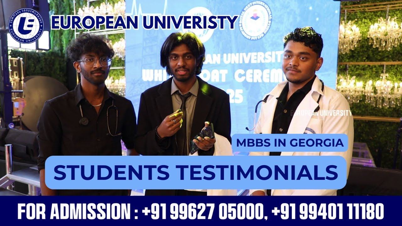 White Coat Ceremony 2025 | Students Testimonial | European University Dawuad , Kalvin Kumar & Shivam