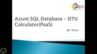 Azure SQL Database DTU Calculator