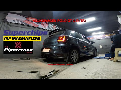 BEST SOUNDING POLO 1.0l TSI?! STAGE 2 superchips with MAGNAFLOW RACECAT