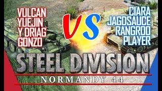 ALL STAR Line Up! Steel Division: Normandy 44 Live Gameplay (Pegasus Bridge, 4v4)