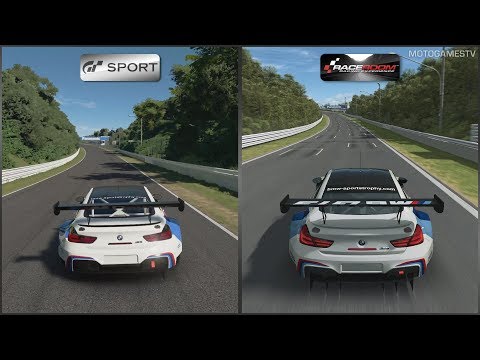 Gran Turismo Sport vs RaceRoom - BMW M6 GT3 at Suzuka