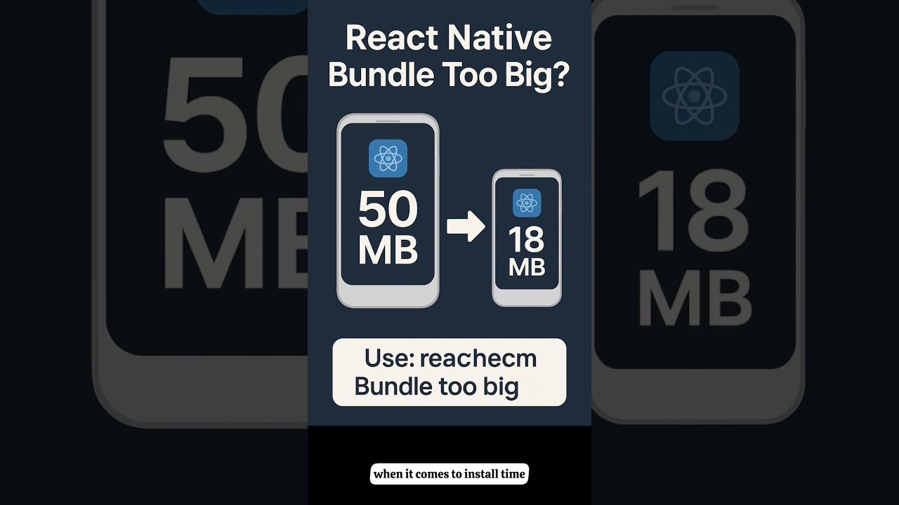 Shrink Your React Native App Size FAST (5 Pro Techniques) #reactnative #mobileappdevelopment