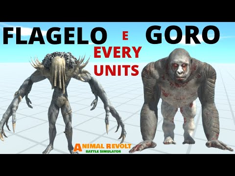 Flagelo e Goro vs Todas as Unidades - Every Units - Animal Revolt Battle Simulator