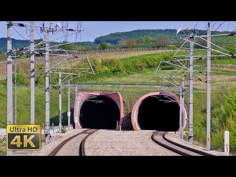 Austria Fast trains 160 km/h - 200 km/h - 230 km/h - Westbahn - Wienerwaldtunnel Westportal [4K]