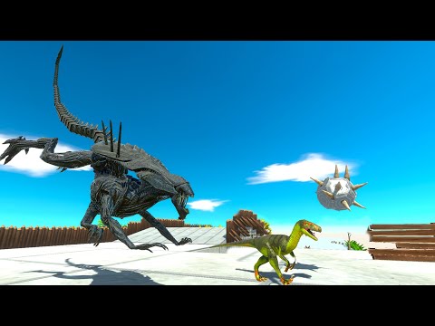 XENOMORPH ATTACK DINOSAURS - Animal Revolt Battle Simulator