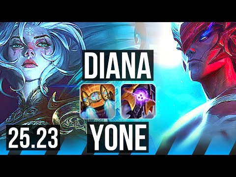 DIANA vs YONE (MID) | KR Master | 25.23