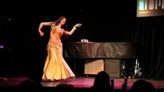 Mini Show with Candle Tray, Baladi, and Drum Solo ~ at Drom NYC ~ Sira Belly dancer NYC