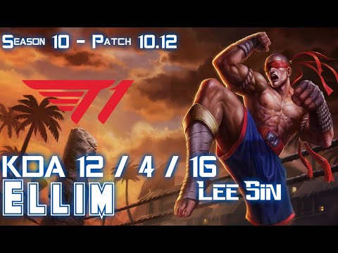 T1 Ellim LEE SIN vs EKKO Jungle - Patch 10.12 KR Ranked