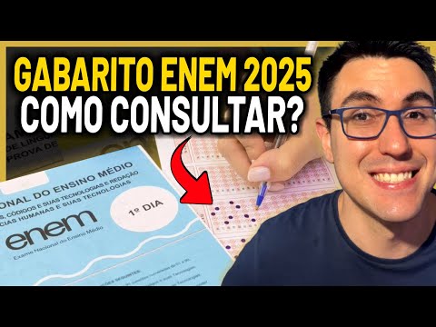 Como ver o GABARITO do ENEM 2025 (Oficial e Extraoficial) Passo a Passo