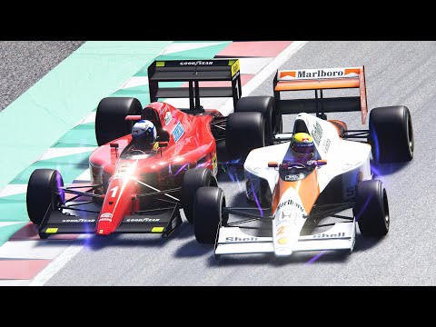 Ayrton Senna vs Alain Prost | McLaren-Honda MP4/5B vs Ferrari 641 (F1-90) at Suzuka | F1 1990