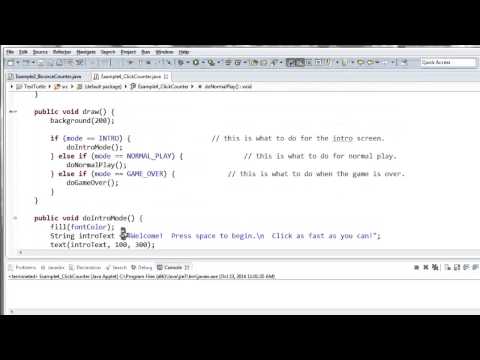 Processing Game Tutorials Adding Modes Levels