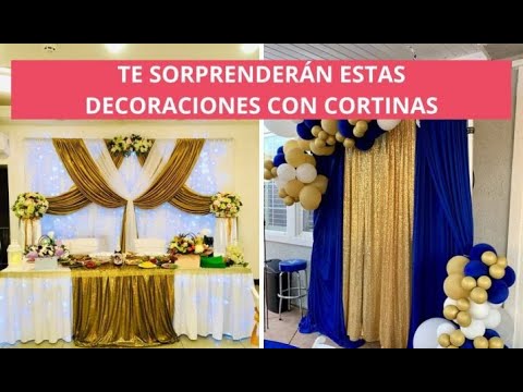 IDEAS FOR DECORATING YOUR PARTIES OR EVENTS WITH CURTAINS