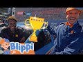 Blippi And Meekah Work The Race Track Kids Cartoons Party Playtime