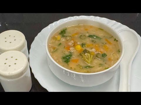 வெஐ் சூப் 👌இப்படி செய்ங்க அருமை/Veg soup recipe in tamil/oats vegetable soup recipe for healthy diet
