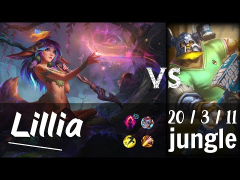 Lillia Jungle vs Olaf - Challenger Replay KR