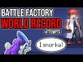 DIVE SUICUNE Battle Factory WORLD RECORD Attempts Pokemon Emerald