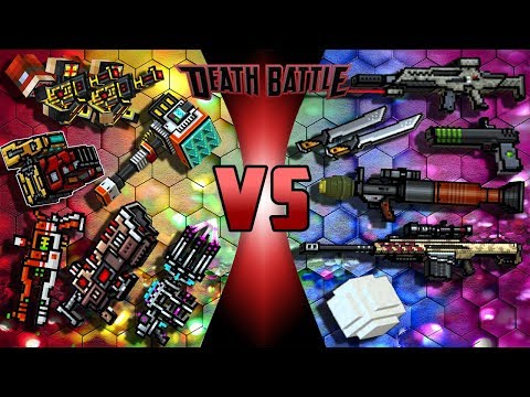 Cyber Weapons VS Realistic Weapons - Pixel Gun 3D