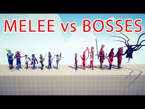 MELEE Team vs BOSSES Team - Totally Accurate Battle Simulator TABS