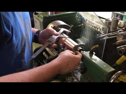 Machining a home made cast piston