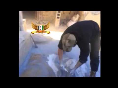 تصنيع وتجهيز ورمي بمدفع جهنم على معاقل النظام في الفوعة وكفرية في ريف إدلب من قبل لواء القصاص