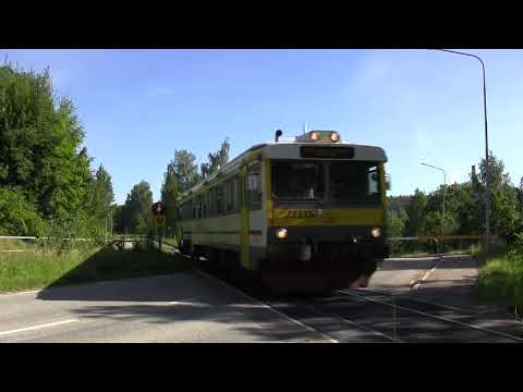 Billingsfors Railroad crossing, Billingsfors, Sweden 1 (Dal Västra Värmlands Järnväg) (Cam 1)