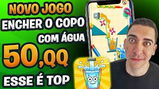Novo Jogo de Desenhar Linhas para Encher o Copo de Água