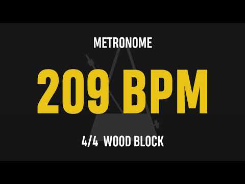 209 BPM 4/4 - Best Metronome (Sound : Wood block)