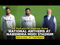 PM Modi PM Albanese During National Anthems At Narendra Modi Stadium Ind Vs Aus 4th Test Match