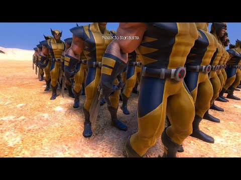 400 Wolverines (X-Men) vs. 15,000 Velociraptors - Ultimate Epic Battle Simulator