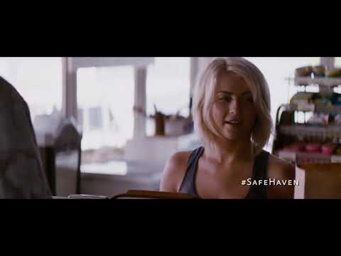 Safe Haven trailer still — fireworks on the water as the soundtrack swells