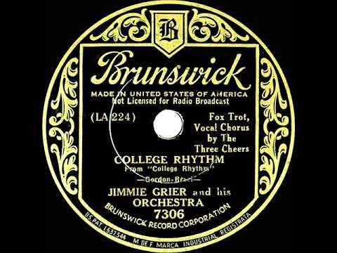 1934 Jimmie Grier - College Rhythm (Three Cheers, vocal)