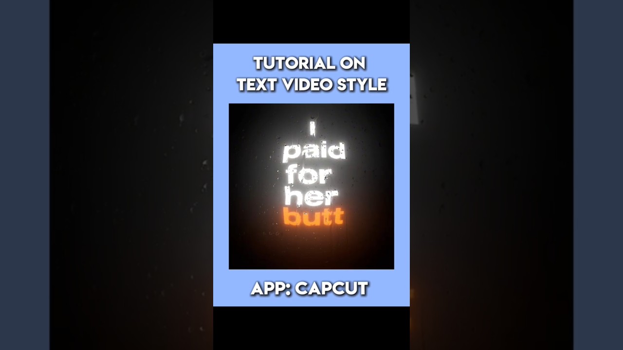 Glowing Rainy Ae like Text Tutorial on Capcut _#capcuttutorial #tutorial #alightmotion #aelike