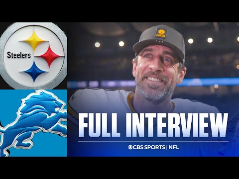 Aaron Rodgers after the Steelers WILD win over the Lions