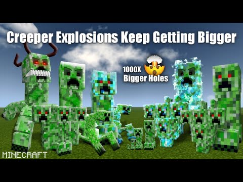 Creeper Explosions Bigger Than Nuclear Bombs In Minecraft