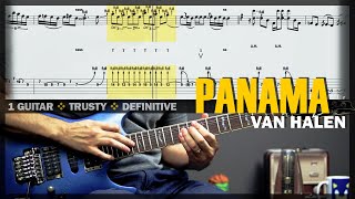 Panama | Guitar Cover Tab | Guitar Solo Lesson | Backing Track with Vocals ? VAN HALEN