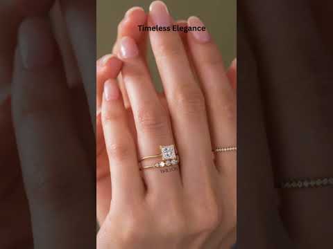 Princess Cut Diamond Engagement Ring | Gold Band | Timeless Elegance #diamondring #engagementring