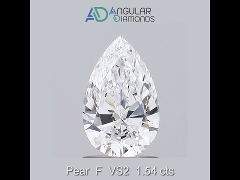 Pear F VS2 1.54 Carat IGI CVD HPHT Lab Grown Created Diamonds