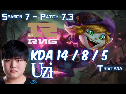 RNG Uzi TRISTANA vs VARUS ADC - Patch 7.3 KR Ranked