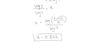 Logarithms - Question 7 (Quadratic Equations)