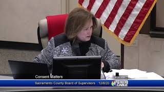 Sacramento County Board of Supervisors - December 8, 2020 video
