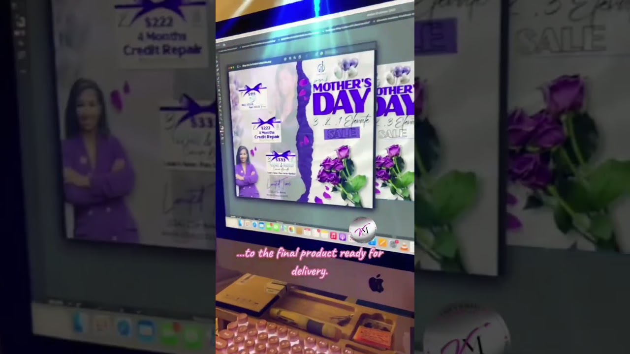 From the brainstorm phase to final product. eFlyer for Mothers Day.